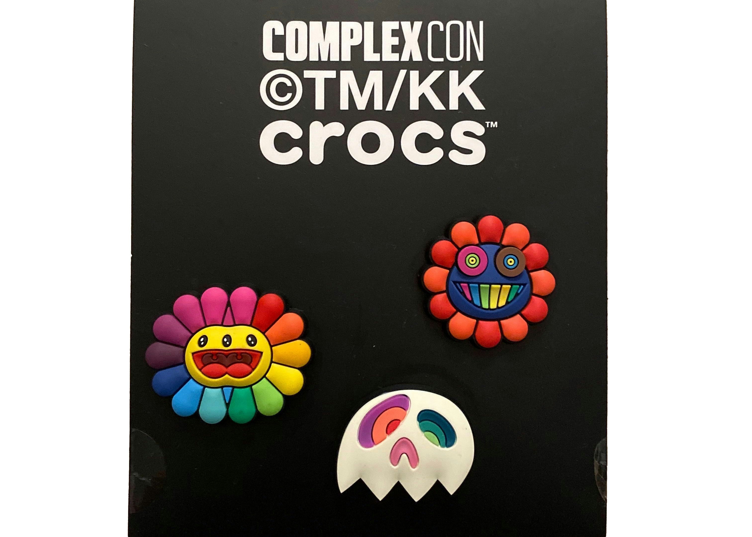 BRAND NEW ComplexCon Takashi Murakami x Crocs X TMKK x CC Jibbitz 3-Pack Set